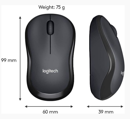 Logitech M220 Silent Mouse, Wireless Black